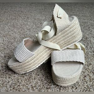 Espadrille Summer Wedges/Heels - Size 7.5